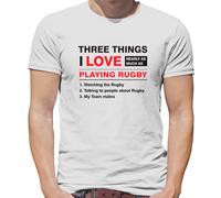 Tre Cose i Love Rugby - T-Shirt - Sei Player Nazionali Ventilatore