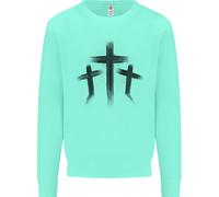 Tre Croci Grunge Gotiche Uomo Felpa Maglione