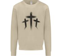 Tre Croci Grunge Gotiche Uomo Felpa Maglione