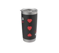 Tre Di Cuori Bicchiere termico in acciaio inox doppia parete