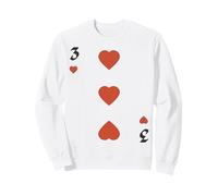 Tre di Cuori Mazzo di Carte Halloween Costume Gruppo Felpa