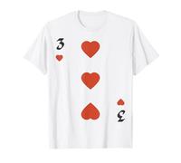 Tre di Cuori Mazzo di Carte Halloween Costume Gruppo Maglietta