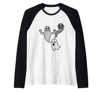 Tre Diversi Spiriti infestati - Design di Halloween Maglia con Maniche Raglan