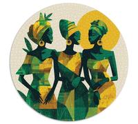Tre eleganti donne africane Puzzle 1000Pcs Decorazione Per La Casa. Rilassamento E Intelligence Per Adulti E Bambini Da 14 Anni 1000pcs (67.5x67.5cm)