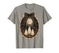 Tre Fantasmi nella Foresta al Chiaro di Luna Scena Gotica di Halloween Maglietta