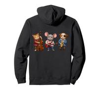 Tre fantastici musicani jazz - Cat Mouse Dog 1 - Fan Fun Felpa con Cappuccio