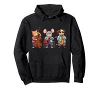 Tre fantastici musicani jazz - Cat Mouse Dog 3 - Fan Fun Felpa con Cappuccio