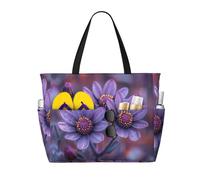 Tre fiori 1 stampa grande capacità borsa da viaggio per le donne borse da spiaggia borsa da viaggio, per viaggi, palestra, vacanze