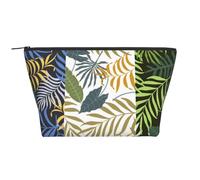 Tre foglie tropicali, Borsa da toilette Borsa per trucco Borsa per cosmetici Borsa da toilette da viaggio portatile