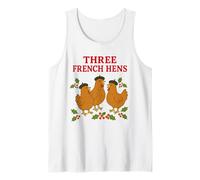 Tre Galline francesi dodici Giorni di Natale Divertente Galline Canotta