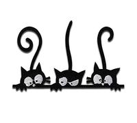 Tre gatti animali - Toppe termoadesive Patch Toppa ricamate, misura: 8,8 x 5,5 cm