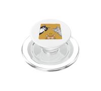 Tre gatti curiosi che sbirciano amici felini PopSockets PopGrip per MagSafe