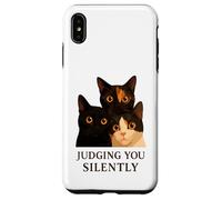 Tre gatti divertenti che ti giudicano silenziosamente Custodia per iPhone XS Max