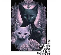 Tre Gatti Puzzle per Adulti Puzzle 1000 Pezzi Rose Rosa Set Puzzle 1000 Pezzi Relax Casa 70x50cm/1000pcs