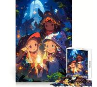Tre giovani streghe della foresta - Puzzle da 1000 pezzi per adolescenti - Gioco di sfida mentale - Passatempo rilassante - Taglio preciso - Regalo delizioso 50x75cm