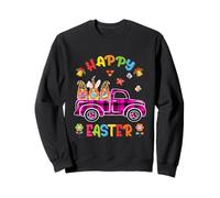 Tre gnomi Bunny Holding Egg Happy Easter Day Truck Pasqua Felpa