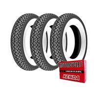 Tre gomme pneumatici Kenda K333 3.00-10 42J + camere d'aria Vespa 50 Special