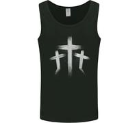 Tre Gotico Croci Grunge Uomo Canotta Maglia