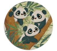 Tre Graziosi Cuccioli di Panda con Grandi OcchiPuzzle 1000 Pezzi Per Adulti, Giochi EduGattoivi, Sfide, Decorazioni Per La Casa1000pcs (67.5x67.5cm)