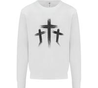 Tre Grunge Croci Gotico Bambini Felpa Maglione