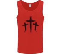 Tre Grunge Croci Gotico Uomo Canotta Maglia