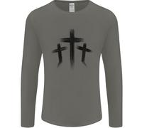 Tre Grunge Croci Gotico Uomo Maniche