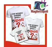 TRE MAGLIETTE STAMPATE : UNA PER IL PADRE UNA PER LA MAMMA UNA PER FIGLIO/A