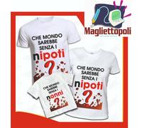 TRE MAGLIETTE STAMPATE : UNA PER IL PADRE UNA PER LA MAMMA UNA PER FIGLIO/A