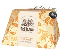 Tre Marie Panettone Milanese con Scorzoni Canditi di Arance Siciliane, Cedro Diamante e Uvetta 1kg con Portachiavi CAIYA® (2024)