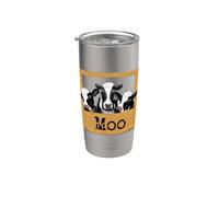 Tre mucche che dice Moo Bicchiere termico in acciaio inox doppia parete