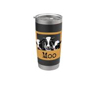 Tre mucche che dice Moo Bicchiere termico in acciaio inox doppia parete