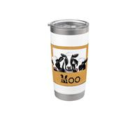 Tre mucche che dice Moo Bicchiere termico in acciaio inox doppia parete
