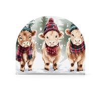 Tre mucche delle Highland Snow Portatovaglioli per Tavolo Cucina Decorazione Acrilico Portatovaglioli di Carta per Sala da Pranzo Tessuti Interni Esterni Party