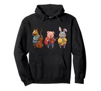 Tre Musicani Jazz Cool - Horse Pig Rabbit 1 - Fan Fun Felpa con Cappuccio