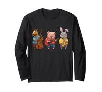 Tre Musicani Jazz Cool - Horse Pig Rabbit 1 - Fan Fun Maglia a Manica