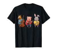 Tre Musicani Jazz Cool - Horse Pig Rabbit 1 - Fan Fun Maglietta