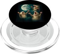 Tre opossum Luna 3 Opossum Retro Howling Maledetto Meme PopSockets PopGrip per MagSafe