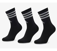 adidas Unisex - Adulto 3-Stripes Cushioned Crew Socks 3 Pairs, Black / White, 4.5-6
