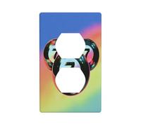 Tre palle da biliardo con numero 7 copertura interruttore luce decorativa 1 banda piastra da parete per cucina stanza bagno dimensioni 7 x 11,4 cm