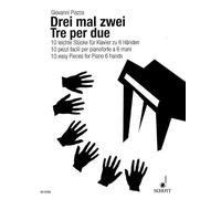 Tre per Due. 10 pezzi facili per pianoforte 6 mani: Ten easy Pieces for Piano six hands. piano (6 hands). Partition d'exécution.