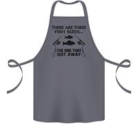 Tre Pesci Misure Divertente Pesca Pescatore Cotone Grembiule 100% Biologico