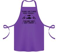 Tre Pesci Misure Divertente Pesca Pescatore Cotone Grembiule 100% Biologico