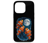 Tre pesci pagliaccio che ululano alla luna 3 Moon del pesce Custodia per iPhone 13 Pro
