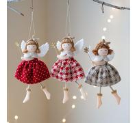Tre Pezzi Angelo Natalizio da Appendere Ornamenti per Albero e Decorazione Casa