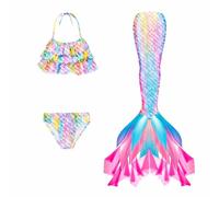 Tre Pezzi Coda Colorata Ragazza con Bikini Cosplay Costume da Bagno per Bambini Ragazza Sirene Bikini Bambina Costume da Bagno Estivo