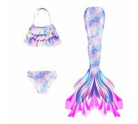 Tre Pezzi Coda Colorata Ragazza con Bikini Cosplay Costume da Bagno per Bambini Ragazza Sirene Bikini Bambina Costume da Bagno Estivo