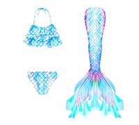 Tre Pezzi Coda Colorata Ragazza con Bikini Cosplay Costume da Bagno per Bambini Ragazza Sirene Bikini Bambina Costume da Bagno Estivo