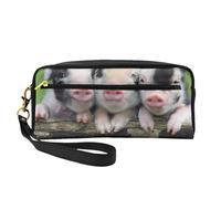 Tre piccoli porcellini, Borsa per il trucco Borsa per cosmetici Borsa da viaggio portatile da toilette Astuccio in pelle per donne e ragazze