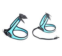 Tre Ponti Easy Fit Fashion - Polka Dot Bow - Click-Verschluss - Hellblau - Schwarzer Rand - GR. 1