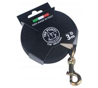 Tre Ponti Trainingsleine 3M Nero 2,5cm Larghezza per Cani Lungo Run 300